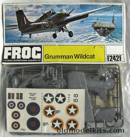 Frog 1/72 Grumman F4F Wildcat - FAA or USS Ranger Bagged, F242F plastic model kit